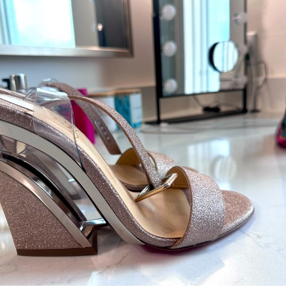 Christian louboutin Wedges. Rose gold glitter - Picture 2 of 4